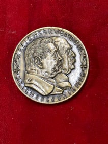 German Karl Goetz Medal Medallion coin Bismarck Hindenburg 1931 Bronze