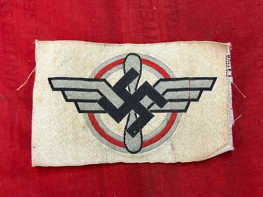 EARLY WW2 GERMAN DLV SPORT SHIRT EMBLEM WORN BY MEMBERS OF DEUTSCHER LUFTSPORTVERBAND