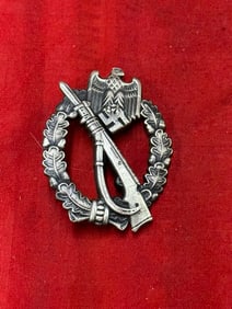 WW2 GERMAN INFANTRY ASSAULT BADGE SILVER OTTO SHICKLE