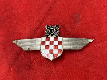 VERY RARE WW2 GERMAN CROATIA PILOT BADGE