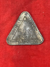 Token 5 REICHSMARK JERSEY TOKEN 5 R. M.