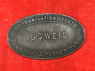 WW2 GERMAN 1940's JERSEY under Germany World War II VINTAGE OLD Ausweis Coin