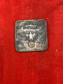 WW2 GERMAN 3 REICHMARK SOLDATENHEIM SAINT HELIER