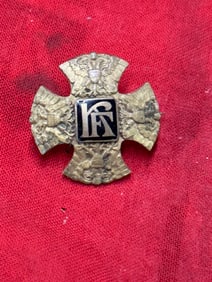 WW2 Austria-Hungary, Orders and Decorations Pin. Bronz cross KF