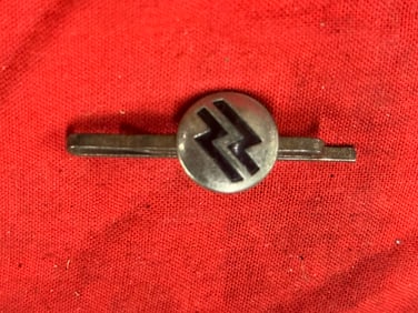 RARE WW2 GERMAN WAFFEN SS OFFICER TIE PIN CLIP
