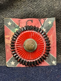 CIVIL WAR CONFEDERATE CSA GEORGIA STATE UCV VETERANS HAT BADGE