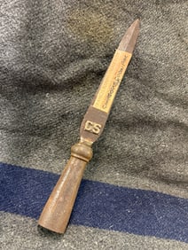 CIVIL WAR CONFEDERATE CSA GUIDON POLE TOP BY FRANCIS BANNERMAN