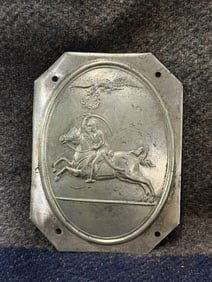 U.S. War of 1812 Era Regiment of Light Dragoons (United States) Cavalry Cap Plate