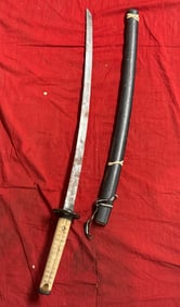 RARE 1700'S SIGNED TANG JAPANESE SAMURAI SWORD WITH SHEATH
