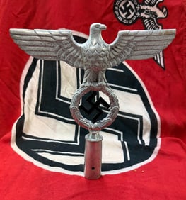 RARE WW2 GERMAN SECOND PATTERN NSDAP FLAG POLE TOP