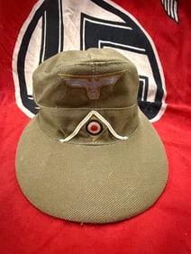 Rare WW2 German Tropical M40 Cap w/ White Anti-Aircraft Soutache By Clemens Wagner 1941 Braunsweig