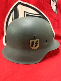 AUTHENTIC WW2 GERMAN WAFFEN SS OFFICER HELMET SHELL