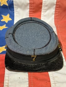 ID'D CIVIL WAR NEW YORK STATE CO. K SOLDIER'S KEPI HAT CAP