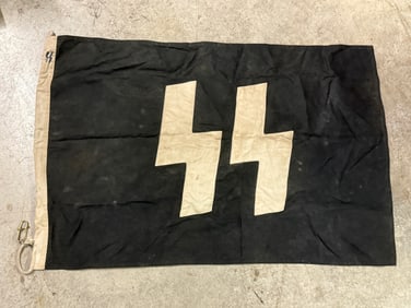 RARE WW2 GERMAN WAFFEN SS DIVISION FIELD WORN FLAG