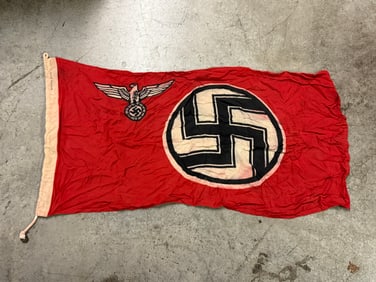 RARE WW2 GERMAN KRIEGSMARINE MARKED FLAG