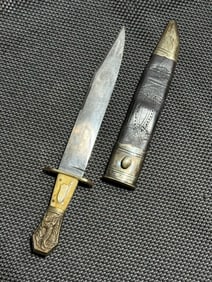 CIVIL WAR CONFEDERATE OFFICER DAGGER WITH SHEATH BY LASSERRE N. ORLEANS