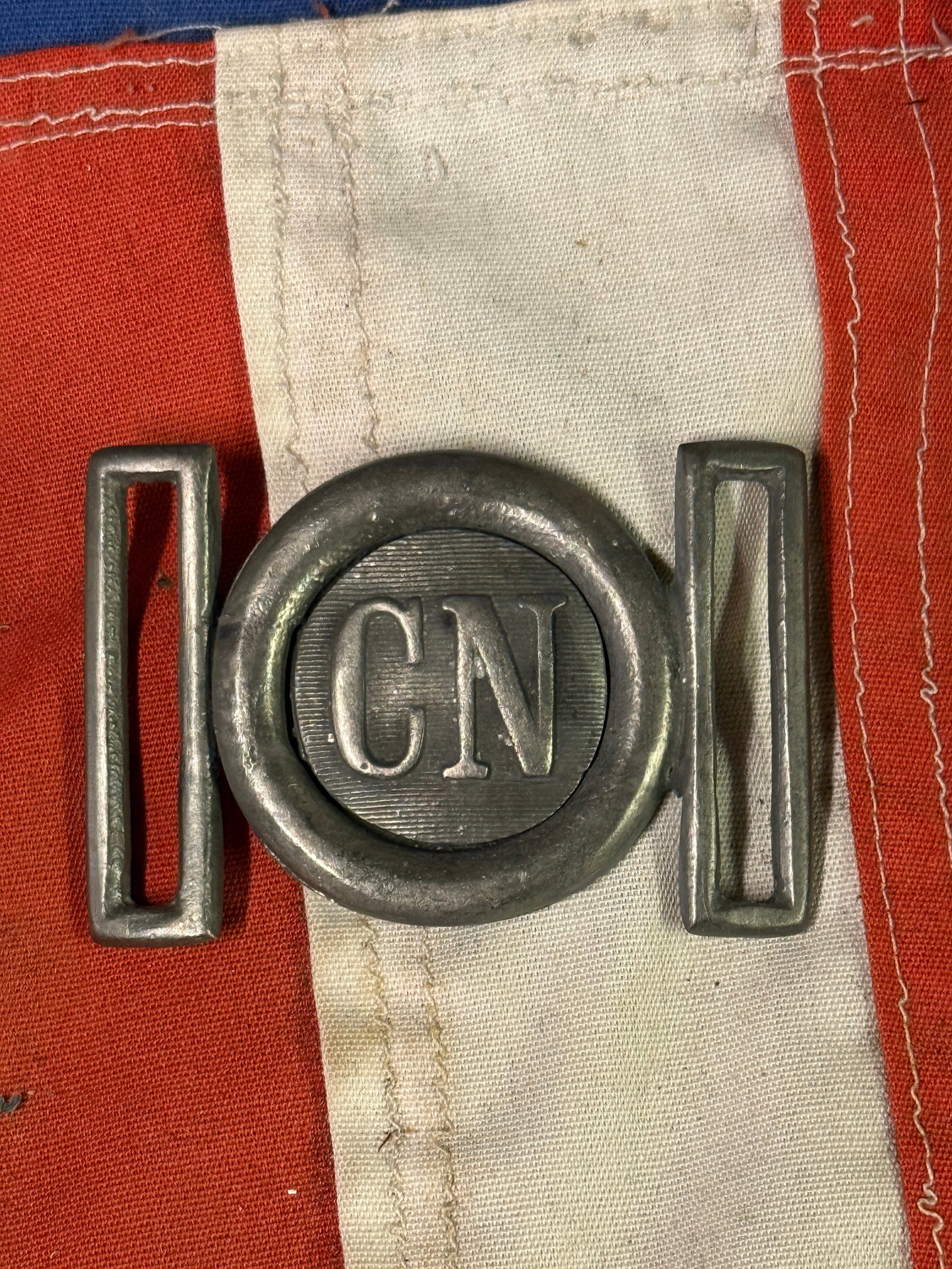 1862 CIVIL WAR CONFEDERATE "CN" NAVY 2-PIECE BELT PLATE BUCKLE: 1862 CIVIL WAR CONFEDERATE "CN" NAVY 2-PIECE BELT PLATE BUCKLE. AN ULTRA RARE FIND THAT IS IN MINT OVERALL SHAPE AND CONDITION WITH A BEAUTIFUL OVERALL PATINA. SHOWS GOOD WEAR AND USE. PLEASE VIEW ALL