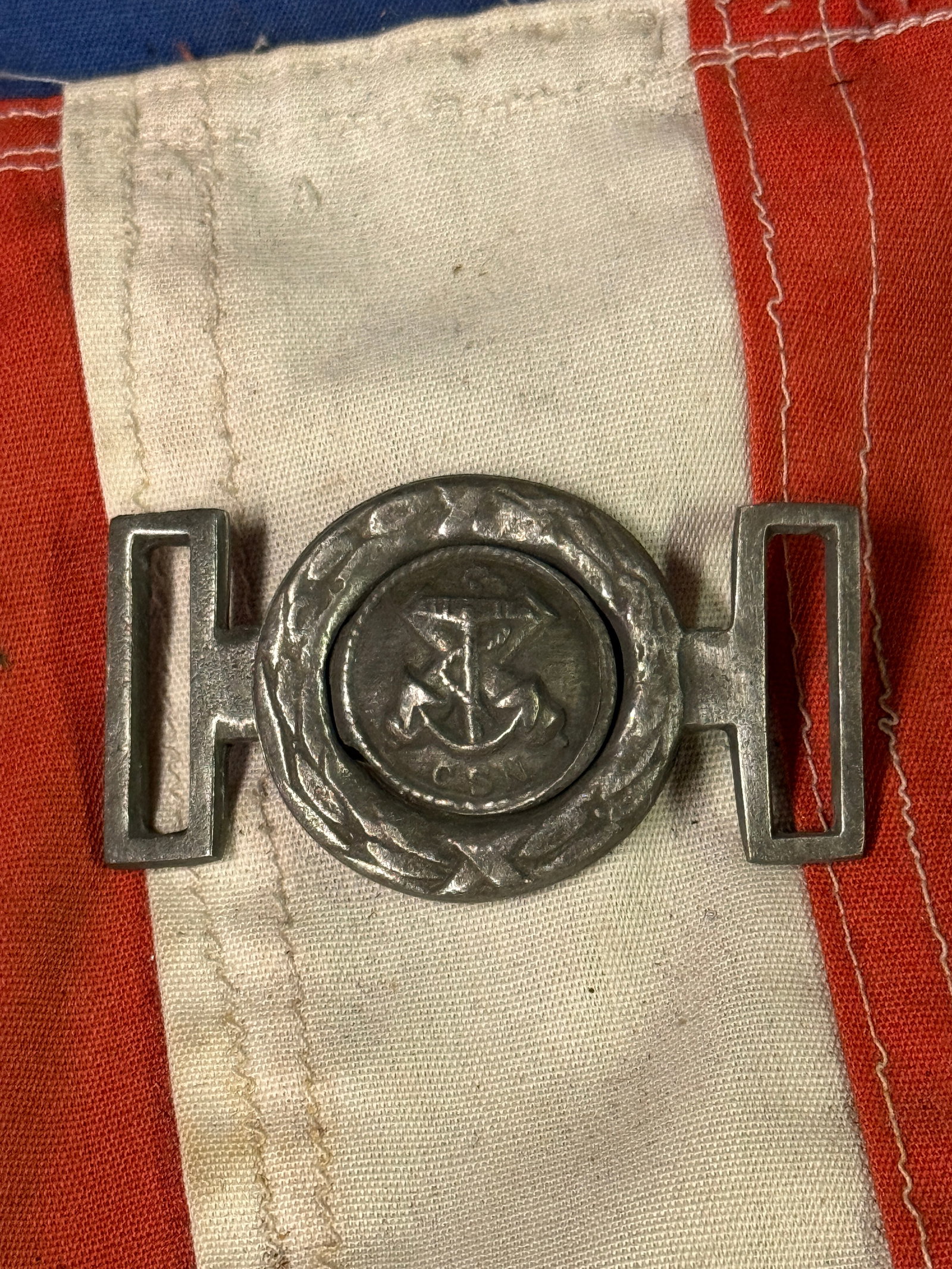 DATED 1861 CIVIL WAR CSN CONFEDERATE NAVY 2 PIECE OFFICER BELT PLATE BUCKLE: DATED 1861 CIVIL WAR CSN CONFEDERATE NAVY 2 PIECE OFFICER BELT PLATE BUCKLE. AN ULTRA RARE FIND THAT IS IN MINT OVERALL SHAPE AND CONDITION WITH A BEAUTIFUL OVERALL PATINA. SHOWS GOOD WEAR AND USE. PL
