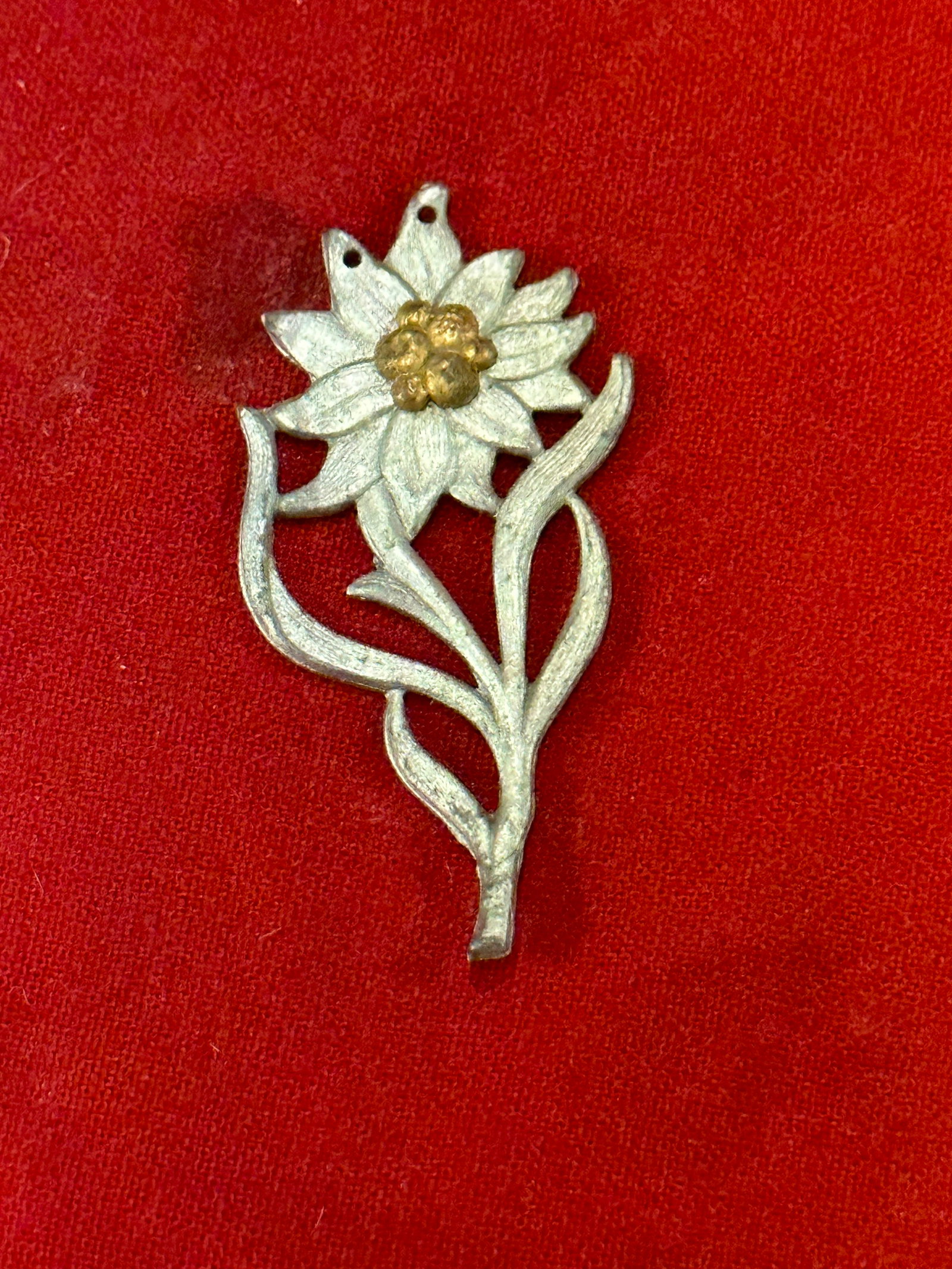 Rare WW2 German Edelweiss Cap Badge, SA-Wehrmannschaften: Rare WW2 German Edelweiss Cap Badge, SA-Wehrmannschaften. Shows good wear and use with a beautiful overall patina. Please view all detailed pictures. A scarce example.