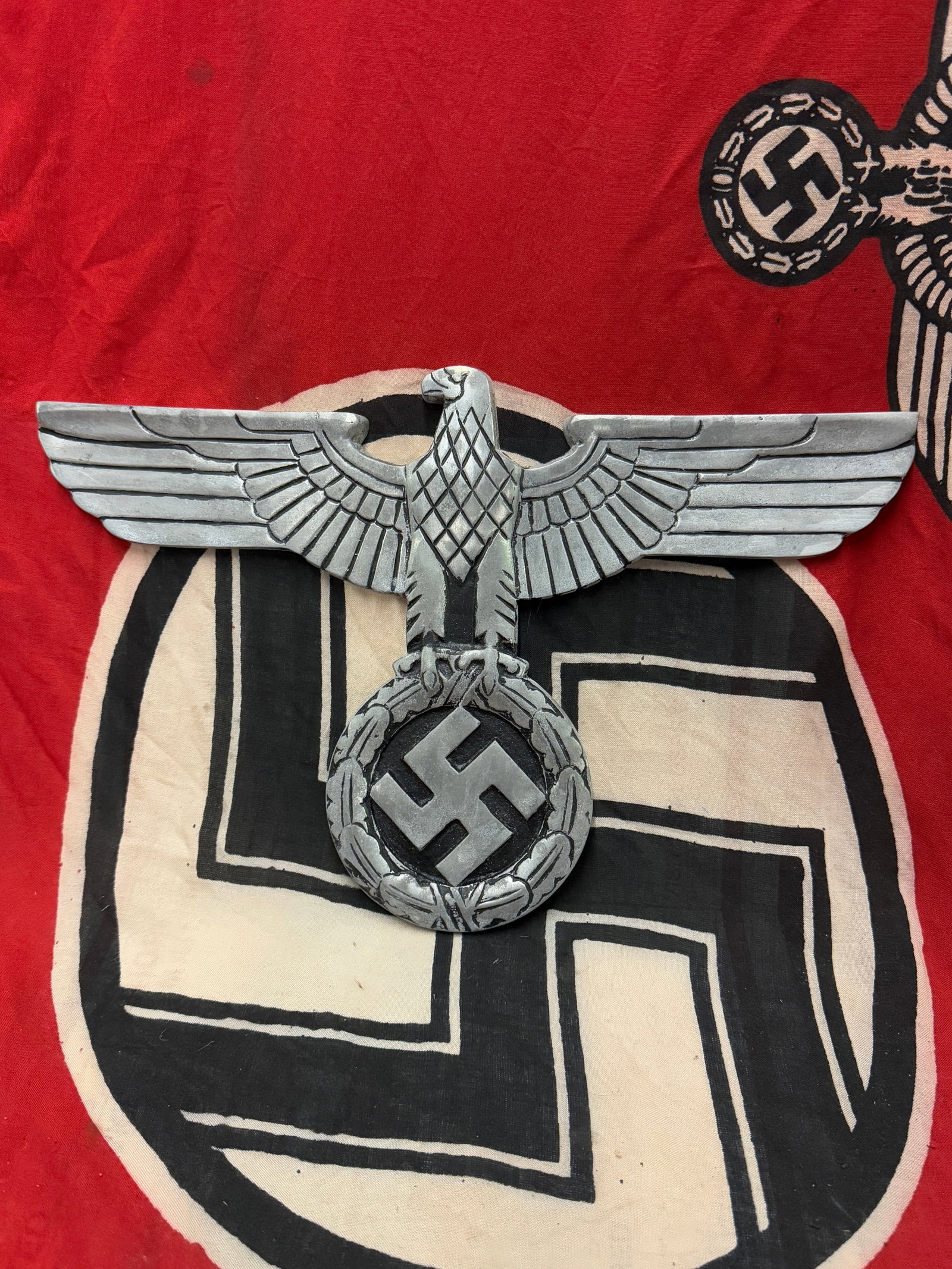 RARE WW2 GERMAN TROLLY OR BUS EAGLE: RARE WW2 GERMAN TROLLY OR BUS EAGLE. These eagles are actually rarer than Reichsbahn eagles. Shows good wear a and use with a beautiful overall patina. Has the mounting attachment still attached on th