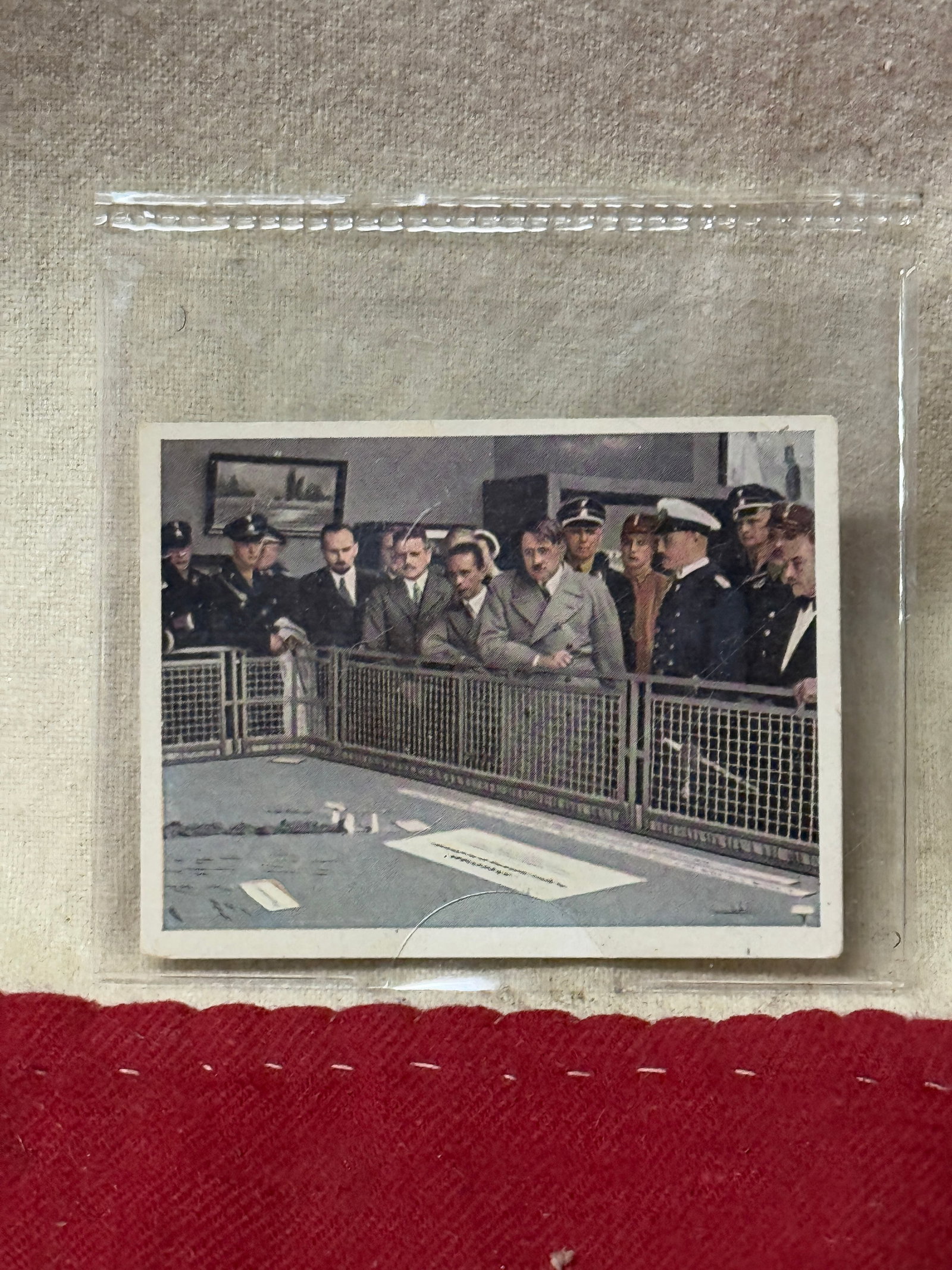 WW2 GERMAN PHOTOGRAPH CARD OF A. HITLER AT THE INT'L RADIO EXHIBITION IN BERLIN IN 1933: WW2 GERMAN PHOTOGRAPH CARD OF A. HITLER AT THE INT'L RADIO EXHIBITION IN BERLIN IN 1933. AN ULTRA RARE FIND. PLEASE VIEW ALL DETAILED PICTURES.
