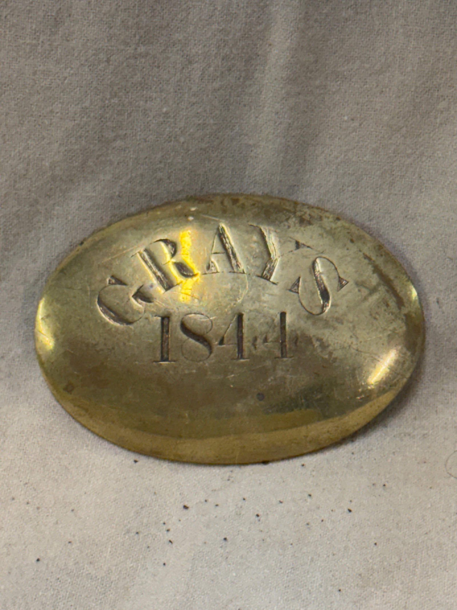 CIVIL WAR WASHINGTON GRAY'S 1844 BELT PLATE BUCKLE: CIVIL WAR WASHINGTON GRAY'S 1844 BELT PLATE BUCKLE. AN ULTRA RARE FIND, SHOWING EXCEPTIONAL WEAR AND USE WITH A BEAUTIFUL PATINA THROUGHOUT. PLEASE VIEW ALL DETAILED PICTURES. A RARE FIND AND AN EXCEL