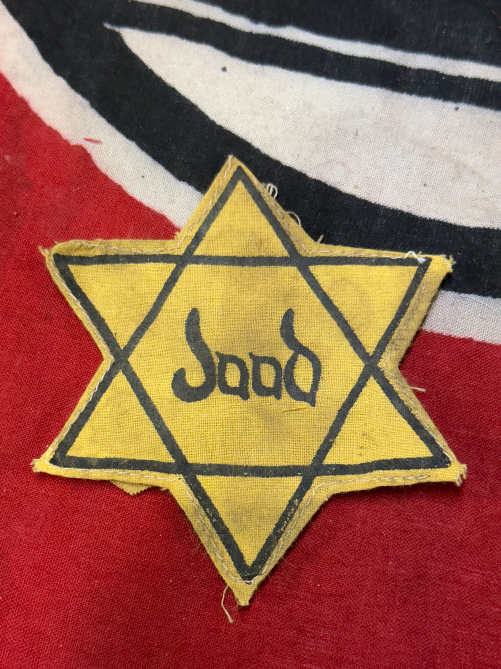 WW2 GERMAN VERY RARE USED STAR OF DAVID (JEWISH STAR) “JOOD?? Version: WW2 GERMAN VERY RARE USED STAR OF DAVID (JEWISH STAR) “JOOD” Version. Jood Star of David badge worn by the Dutch Jewish population in German occupied Netherlands. In spring 1942, all Dutch Jew