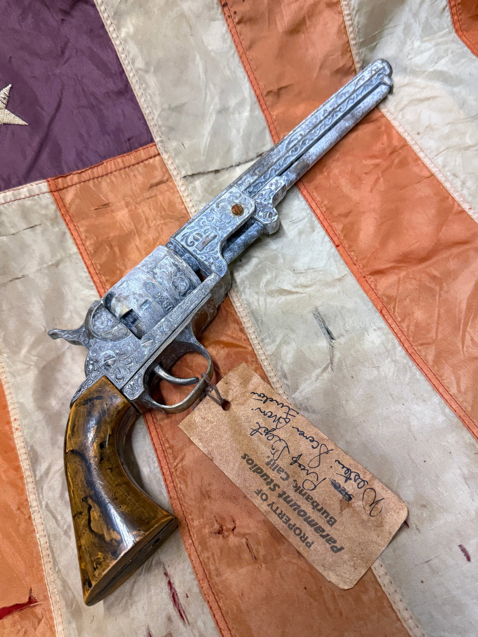 ANTIQUE TOY GUN COLT REPLICA USED FOR PROP BY PARAMOUNT STUDIOS BURBANK, CALIFORNIA: ANTIQUE TOY GUN COLT REPLICA USED FOR PROP BY PARAMOUNT STUDIOS BURBANK, CALIFORNIA
