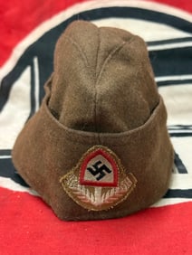 WWII German RAD Enlisted Overseas Wool Brown Hat