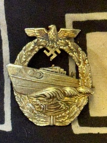 German WWII Navy 2nd pattern E-Boat Badge
