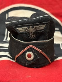 WWII GERMAN THIRD REICH PANZER NCO OVERSEAS CAP