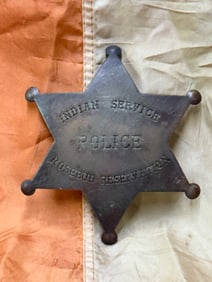 ANTIQUE 1800'S INDIAN SERVICE POLICE ROSEBUD RESERVATION BADGE
