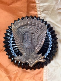 RARE CIVIL WAR UNION YANKEE JEFF DAVIS SHAKO HAT BADGE INSIGNIA