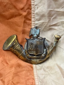 RARE CIVIL WAR NEW YORK INFANTRY HEADGEAR BADGE INSIGNIA