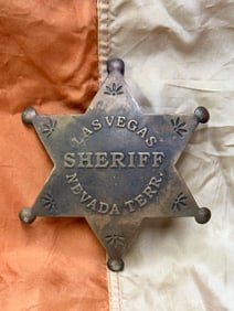 1800'S LAS VEGAS SHERIFF NEVADA TERR. BADGE