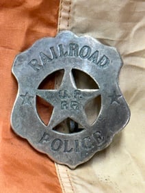 ANTIQUE 1800'S RAILROAD U.P. RR RAILROAD POLICE BADGE