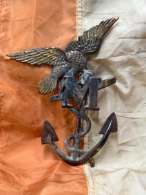 CIVIL WAR USMC M1852 MARINCE CORPS SHAKO HAT BADGE INSIGNIA