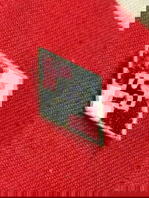 RARE WW2 GERMAN HITLER YOUTH DIAMOND PIN IN RED/WHITE BY RZM M 1/6