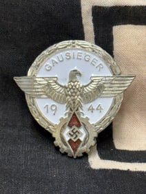 WW2 Germany, HJ. A 1939 National Trade Competition Regional Victor’s Badge, by Gustav Brehmer