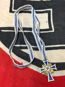 WW2 A German Mother's Cross; Bronze Grade With Long Ribbon