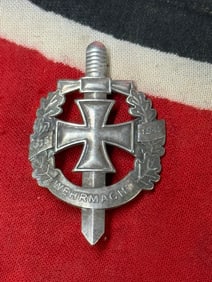 RARE WW2 RUSSIAN CROSS SILVER BADGE