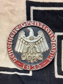 RARE WW2 GERMAN DDAC PLAQUE
