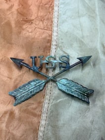 RARE INDIAN WARS USS UNITED STATES SCOUTS HEADGEAR BADGE INSIGNIA