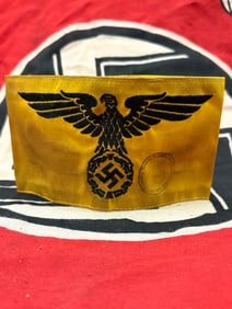 German WWII State Service Armband With Inspection Stamp