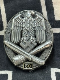 WW2 German General assault badge 50 assaults by JFS