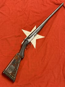 LATE 1800'S ROSEBUD INDIAN POLICE AGENCY US MARKED DOUBLE BARREL SHOTGUN