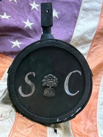 SCARCE CIVIL WAR PALMETTO SOUTH CAROLINA WOODEN CANTEEN