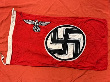 German WWII NSDAP Kriegsmarine Marked Small State Service Flag 50cm x 80cm - Reichsdienstflagge