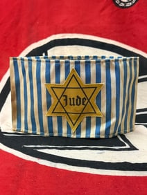 WW2 GERMAN JUDE STAR OF DAVID CONCENTRATION CAMP ARMBAND