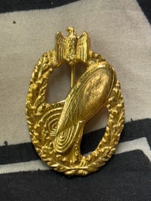 RARE WW2 GERMAN BALLOON OBSERVER BADGE IN GOLD